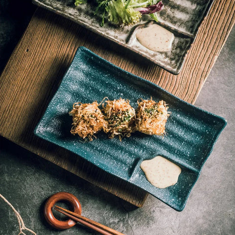Handmade Ceramic Sushi Plate | White Porcelain Serving Dish