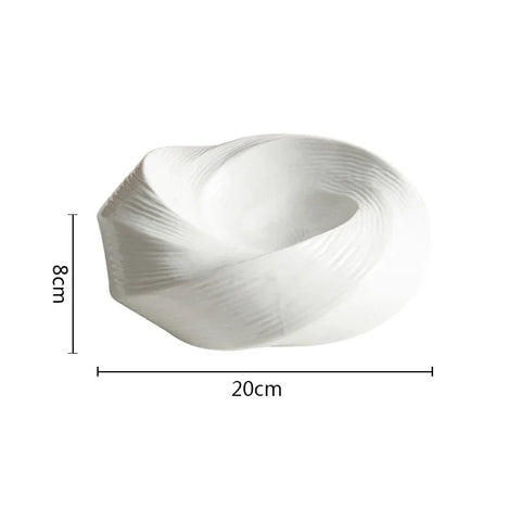 Swirl Ceramic Serving Bowl | Modern Kitchen Tableware