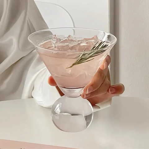 Crystal Martini Glass | Elegant Globe Cocktail Glassware