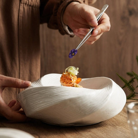 Swirl Ceramic Serving Bowl | Modern Kitchen Tableware