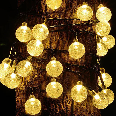 Solar Twinkle String Lights | 30ft Garden Patio