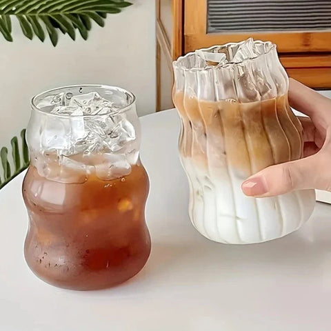Ribbed Heat-Resistant Tumbler Set | 4-Piece Glassware
