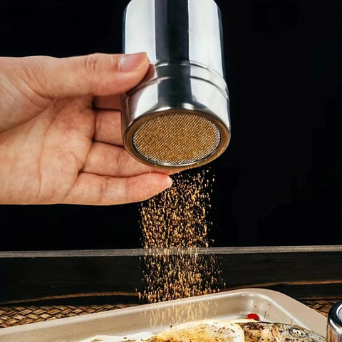 Silver Whirl Powder Shaker – Stainless Steel Cocoa & Spice Duster