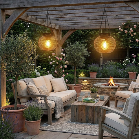 Solar Outdoor Lantern – Auto Dusk Sensor, Elegant Patio & Garden Lamp