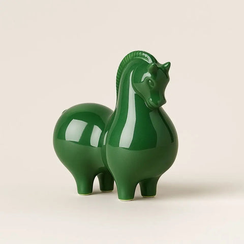 Clara Celadon Ceramic Horse Figurine – Good Fortune Décor
