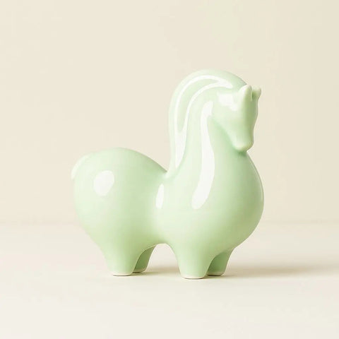 Clara Celadon Ceramic Horse Figurine – Good Fortune Décor