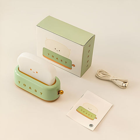 TinyToast Table Lamp – Portable Toaster-Inspired Dimmable LED Night Light