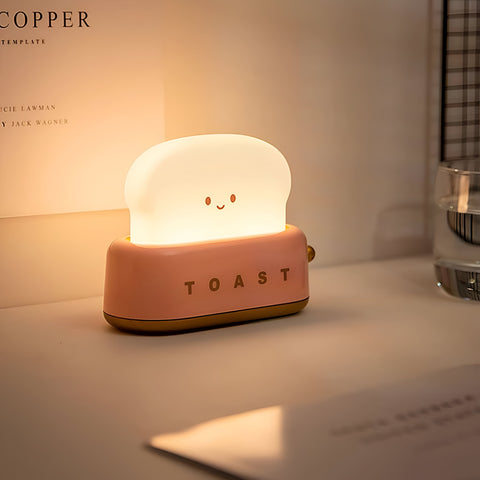 TinyToast Table Lamp – Portable Toaster-Inspired Dimmable LED Night Light