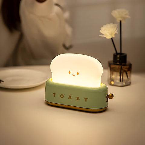 TinyToast Table Lamp – Portable Toaster-Inspired Dimmable LED Night Light