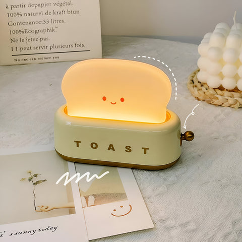 TinyToast Table Lamp – Portable Toaster-Inspired Dimmable LED Night Light