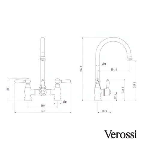 Traditional Bridge 3-in-1 Boiling Tap | Brushed Gold & Ceramic Levers