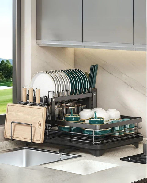 Kitchen Dish Drying Rack | Modern Design with Drainage