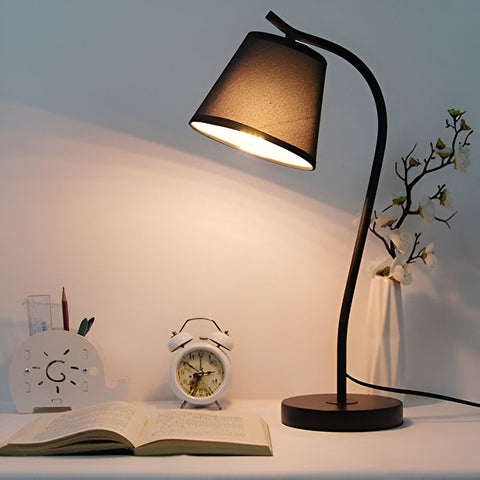 Modern Wooden Table Lamp – Minimalist LED Desk & Bedside Light