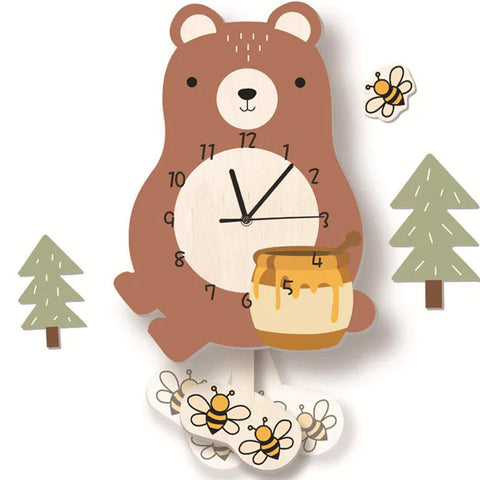 Animal Wall Clock for Kids – Fun Children's Room Decor