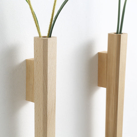 Wall Vase | Solid Walnut Wood Design