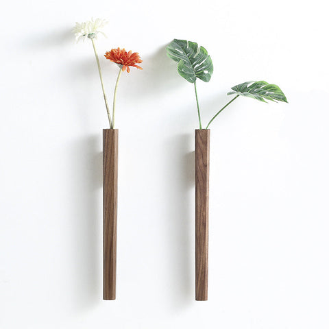 Wall Vase | Solid Walnut Wood Design