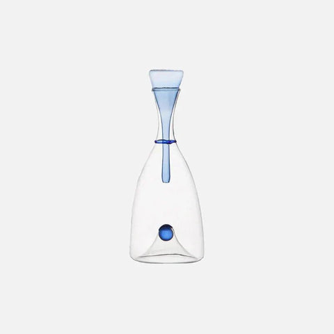 Blown Glass Carafe with Decorative Stopper