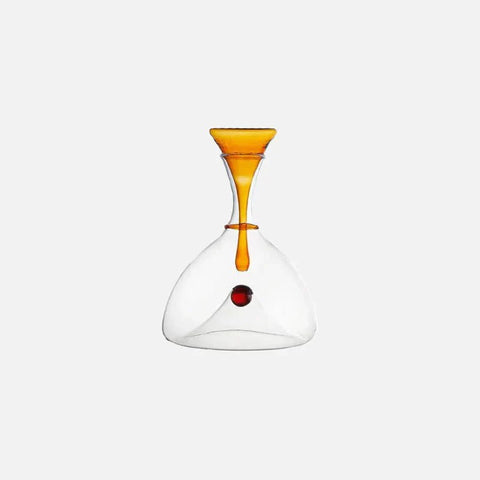 Blown Glass Carafe with Decorative Stopper