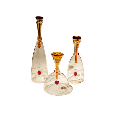 Blown Glass Carafe with Decorative Stopper