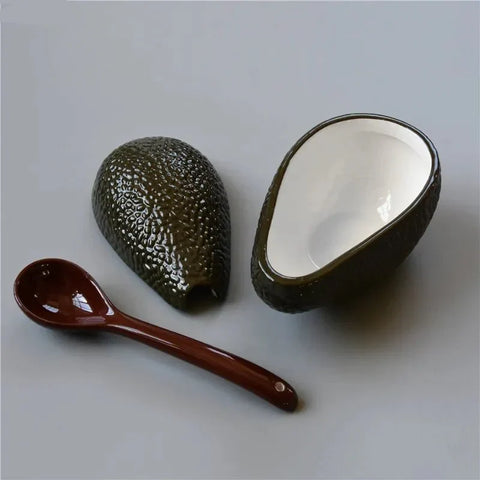 Ceramic Avocado Serving Bowl – Decorative Dining Dish