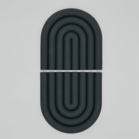 Silicone Trivets Set of 2 – Heat-Resistant Pot Holders, Black