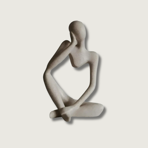 Abstract Sculpture | Minimalist Resin Thinker Figurine