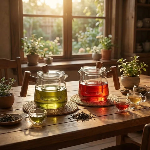 Borosilicate Glass Teapot | Infuser & Wooden Handle