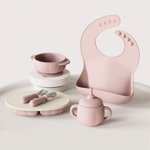 Silicone Pumpkin Feeding Set – 6 Pc Baby Weaning Kit