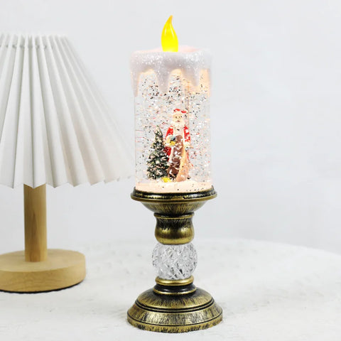 Festive LED Candle Light – Glittering Christmas Decoration