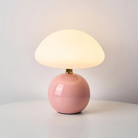 French Cream Mushroom Ceramic Table Lamp