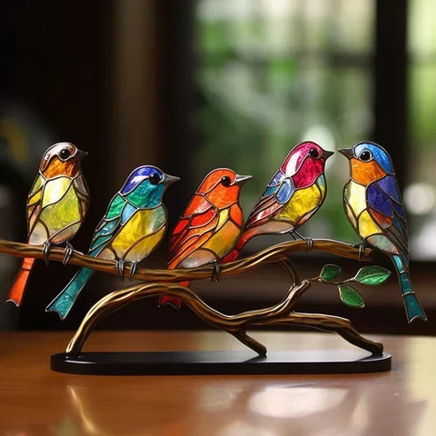 Handcrafted Bird Statue – Decorative Wooden Animal Figurine for Living Room & Home Décor