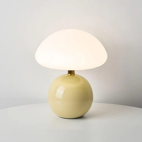 French Cream Mushroom Ceramic Table Lamp
