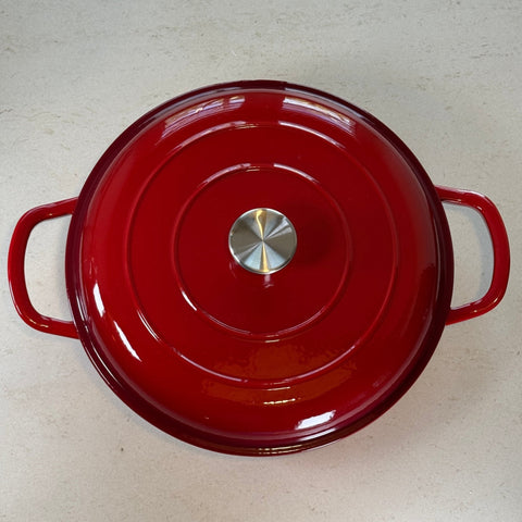 Enameled Cast Iron Dutch Oven – Cherry Red