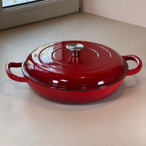 Enameled Cast Iron Dutch Oven – Cherry Red