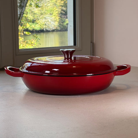 Enameled Cast Iron Dutch Oven – Cherry Red