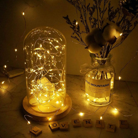 Waterproof Copper Solar String Lights – Outdoor Fairy Lights