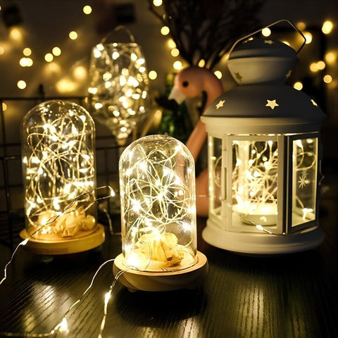 Waterproof Copper Solar String Lights – Outdoor Fairy Lights