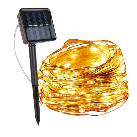 Waterproof Copper Solar String Lights – Outdoor Fairy Lights