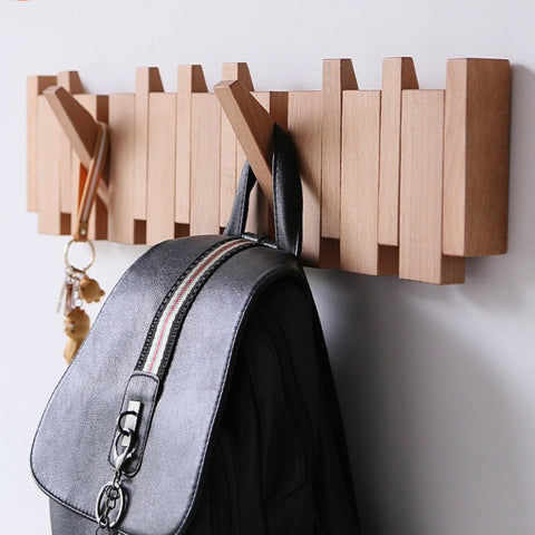 Luxury Wooden Piano Coatrack – Handcrafted Wall-Mounted Design