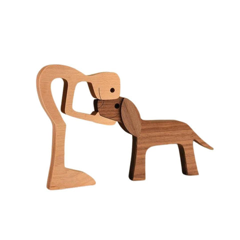 Hand-Carved Decorative Wooden Sculpture – Artisan Home Decor