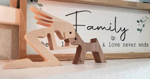 Hand-Carved Decorative Wooden Sculpture – Artisan Home Decor