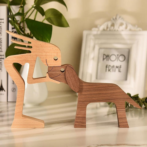 Hand-Carved Decorative Wooden Sculpture – Artisan Home Decor