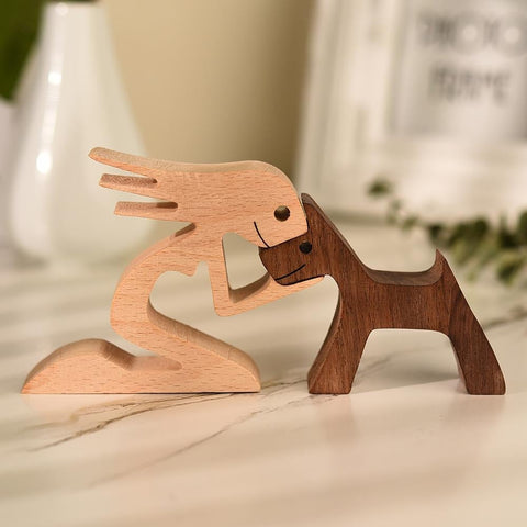 Hand-Carved Decorative Wooden Sculpture – Artisan Home Decor