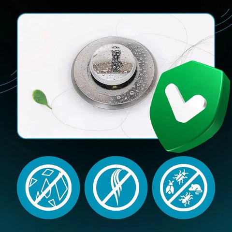 Odor Isolation Pop-Up Sink Stopper – With Built-In Strainer