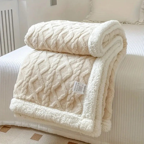 Sherpa Fleece Blanket Throw  Ultra Soft Plush Sofa & Bed Blanket