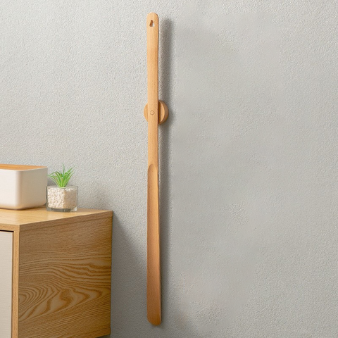 Long Wooden Shoehorn – Magnetic & Easy to Reach