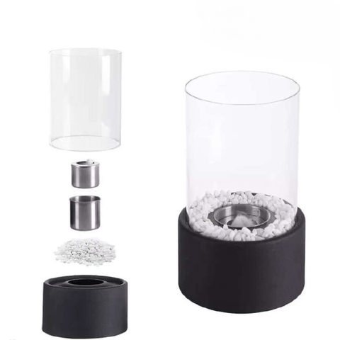 Metal & Glass Oil Lamp – Decorative Kerosene Lantern