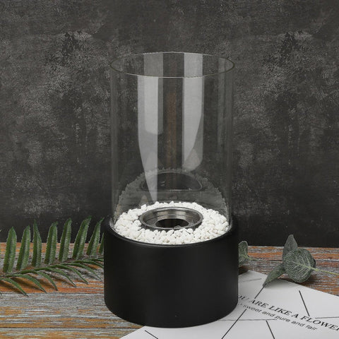 Metal & Glass Oil Lamp – Decorative Kerosene Lantern