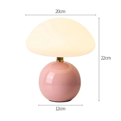 French Cream Mushroom Ceramic Table Lamp