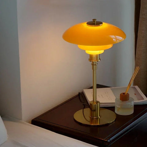 Nordic Glass Table Lamp – Minimalist LED Light for Home